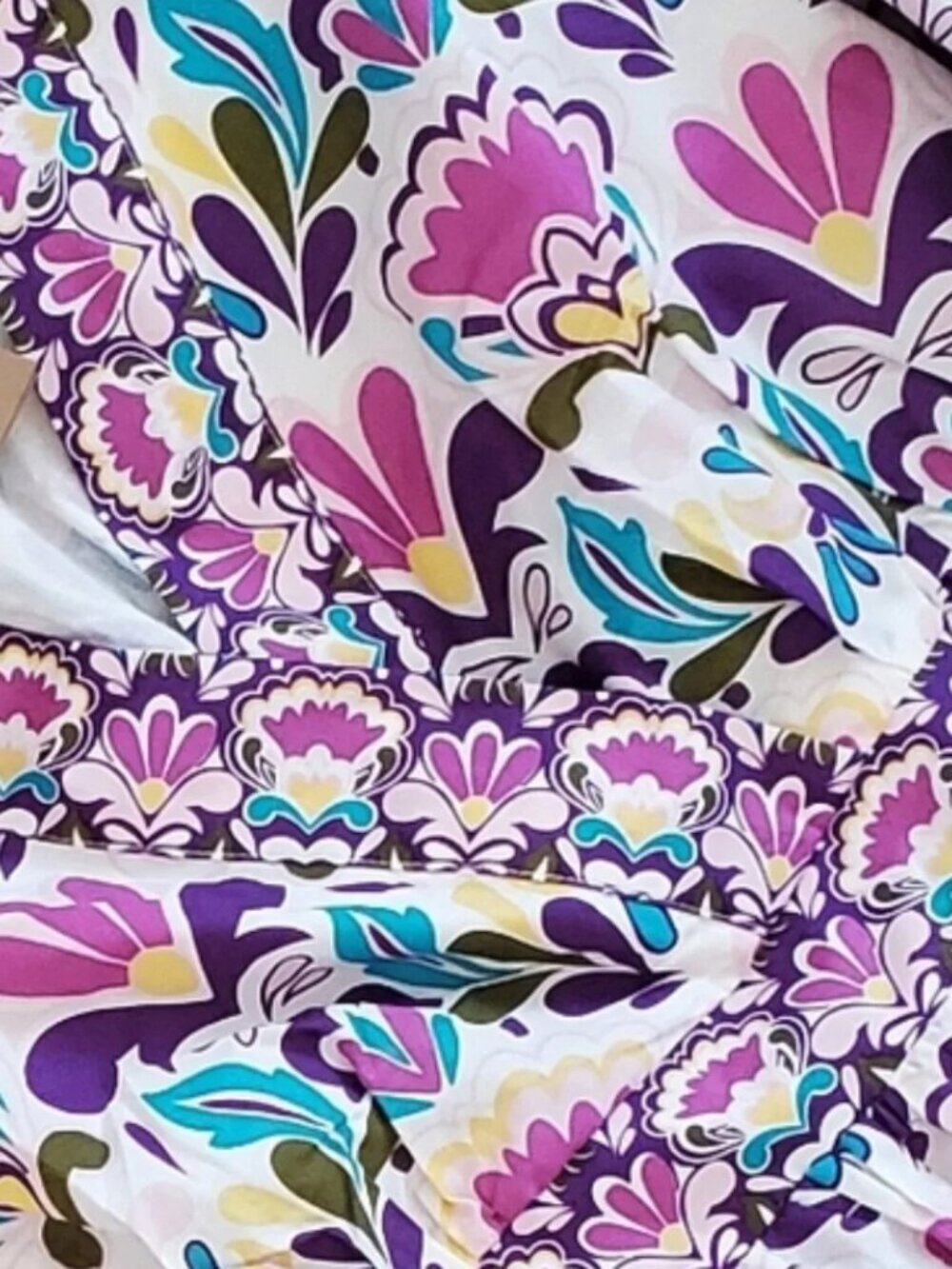 Boden Mya Cotton Long-Sleeve Floral V-Neck Mini Dress Size 8R NWT - Picture 3 of 7